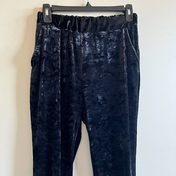 Ecote Jogger Pants Womens Size XS Black Velvet Harem Pull On Urban Outfitters - Picture 2 of 8